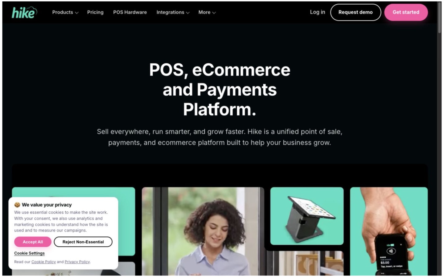 Hike POS website screenshot
