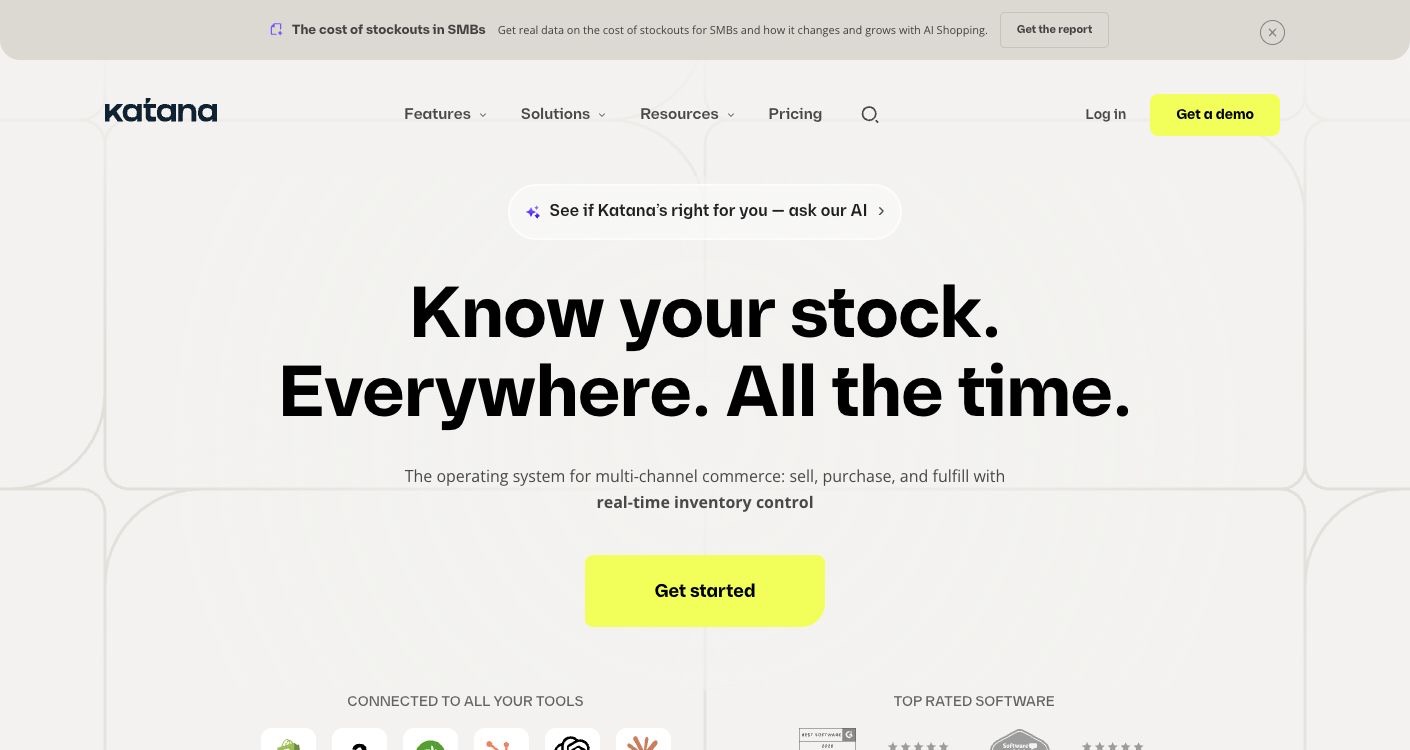Katana website screenshot