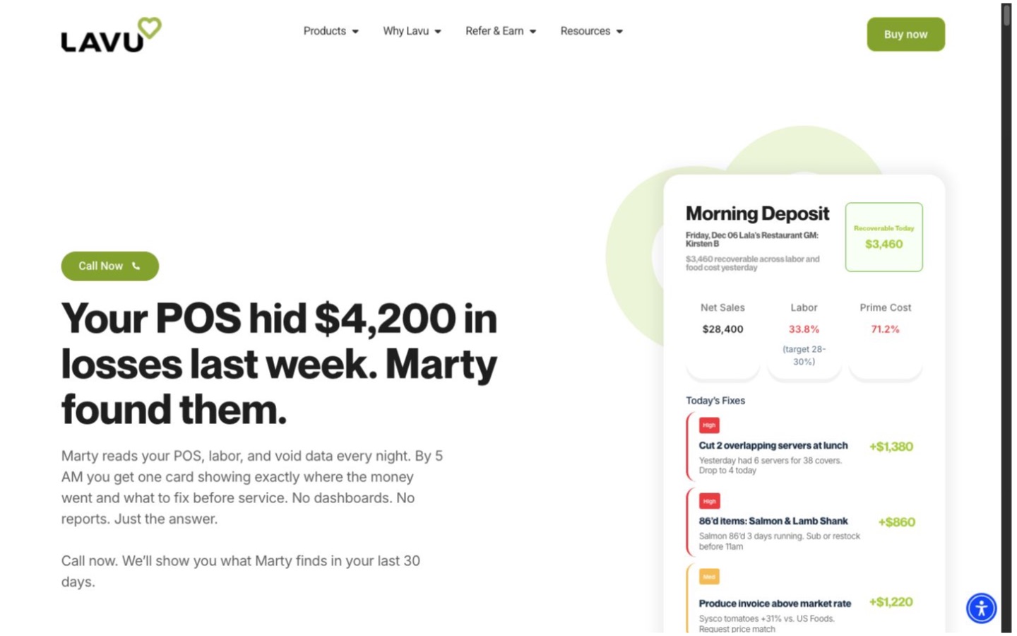 Lavu POS website screenshot