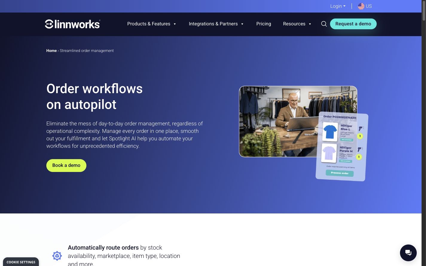 Linnworks website screenshot