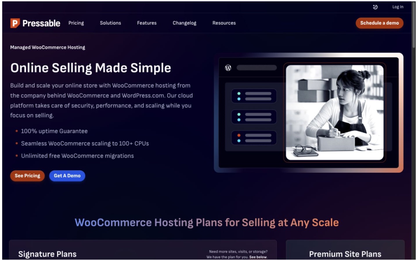 Pressable website screenshot