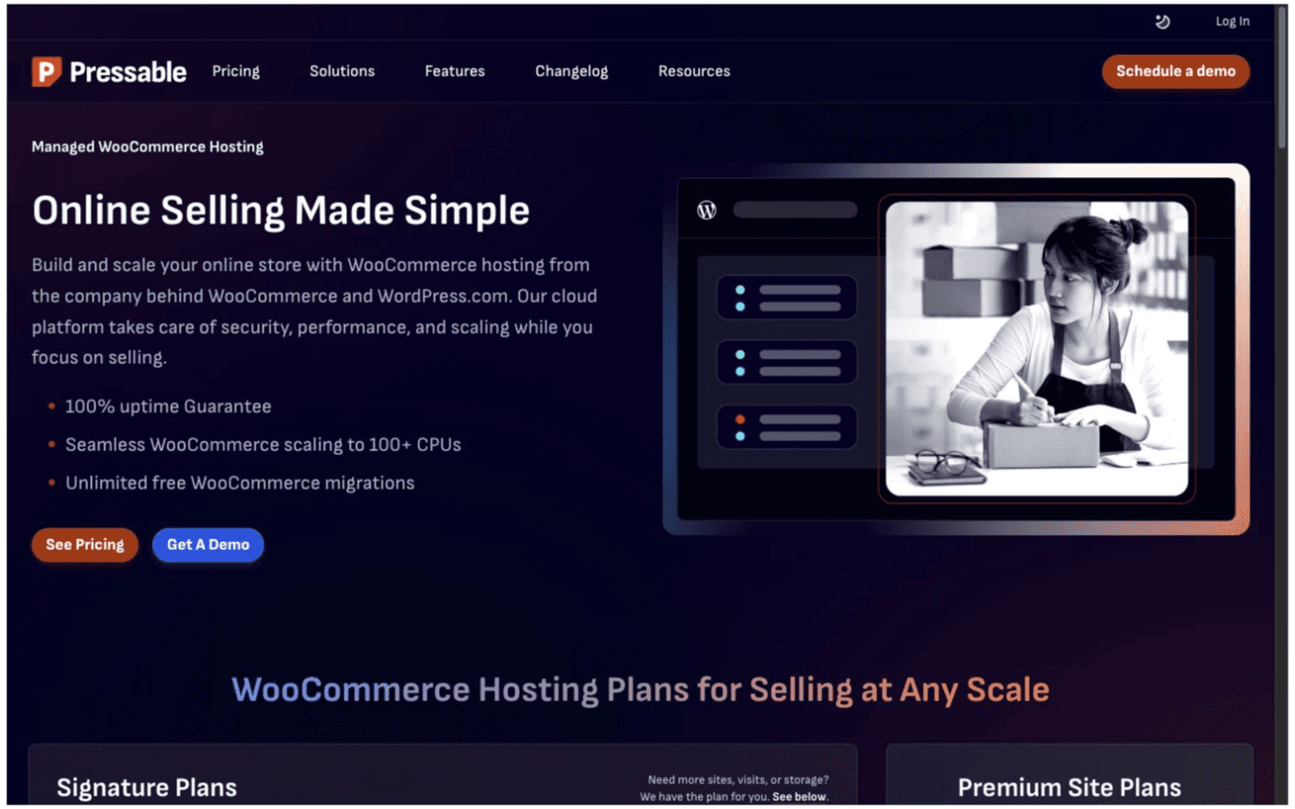 Pressable website screenshot
