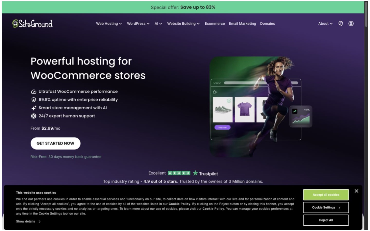 SiteGround website screenshot