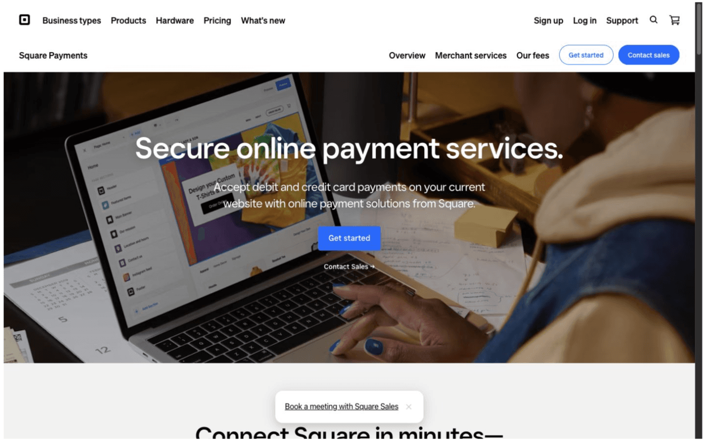 Square Online Payments website screenshot