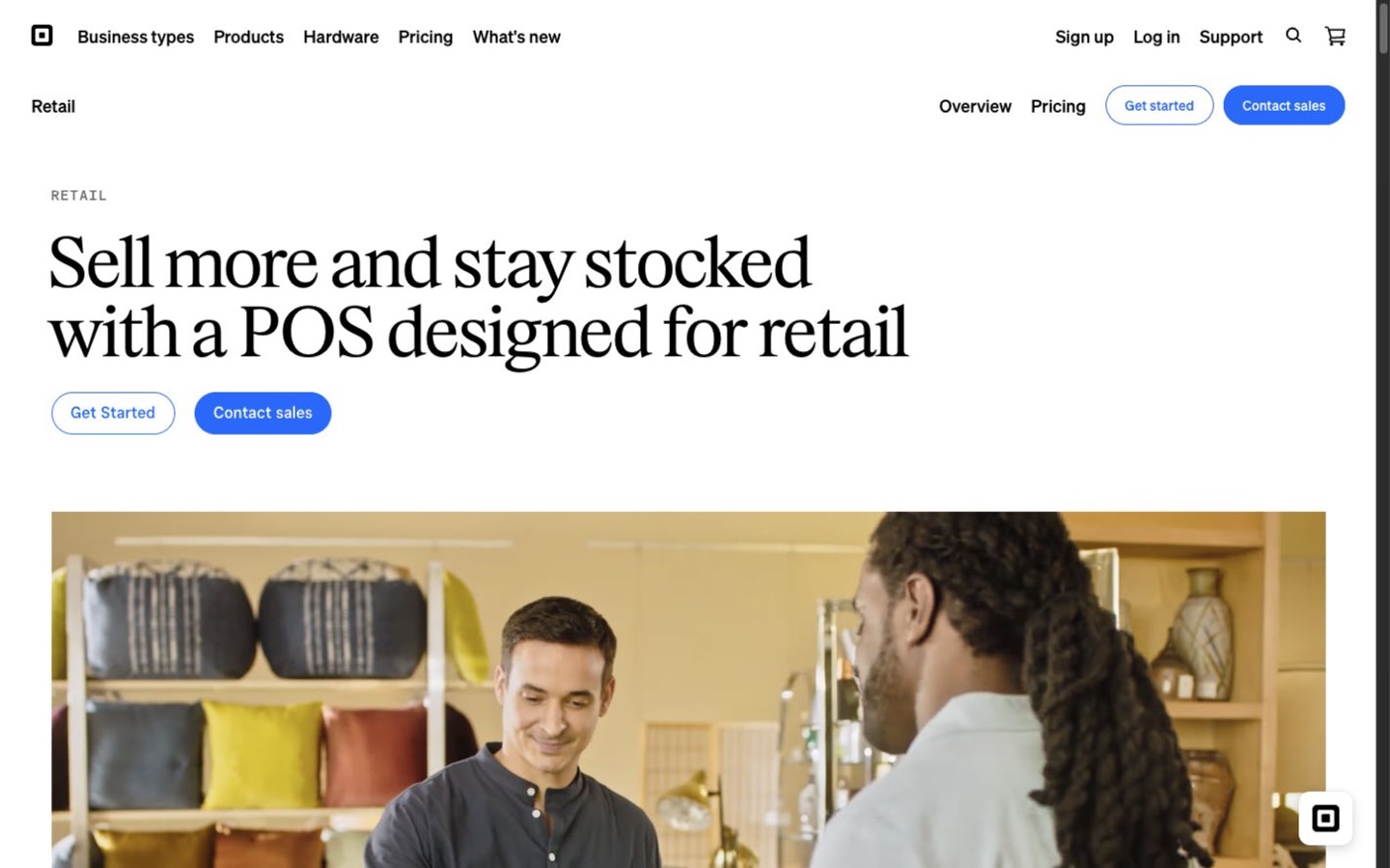 Square Point of Sale website screenshot