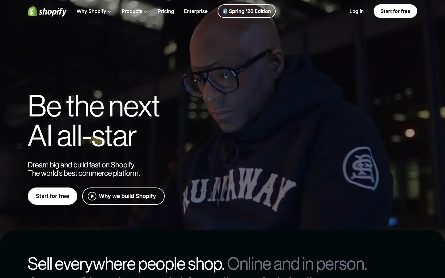 Shopify website shown as an example of software a business may need to replace