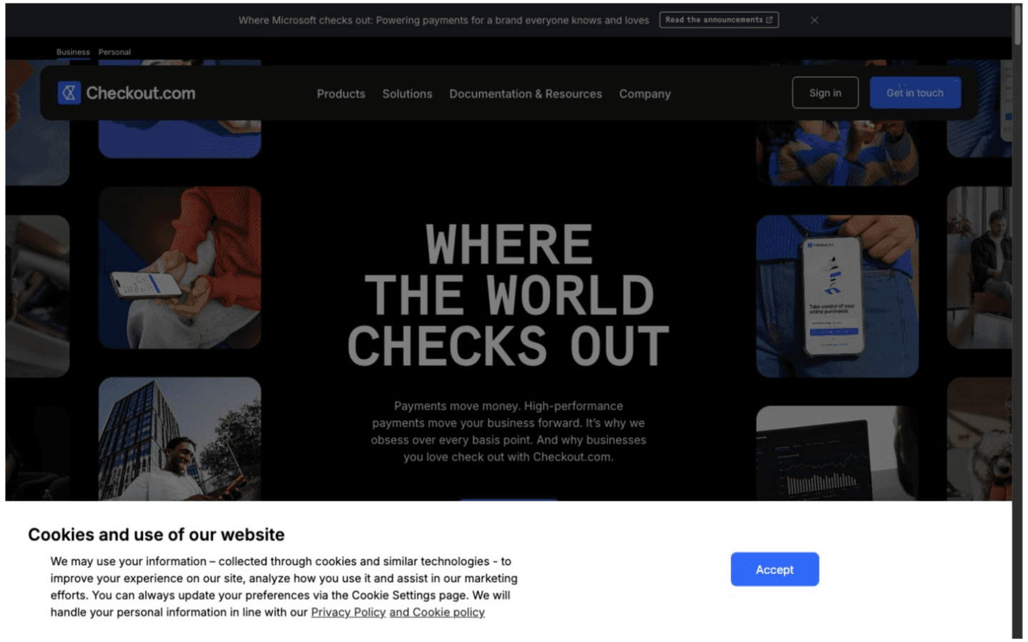 Checkout.com website screenshot