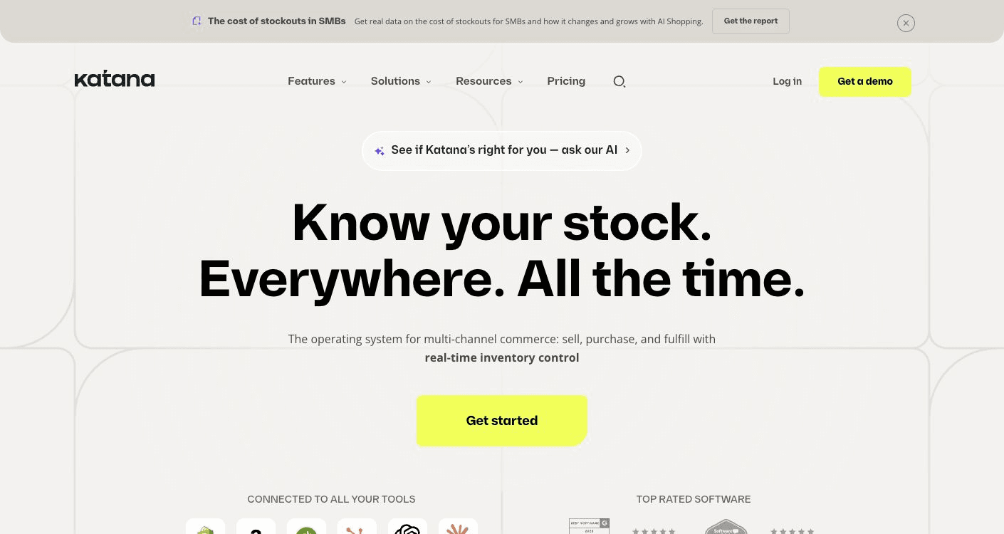 Katana website screenshot