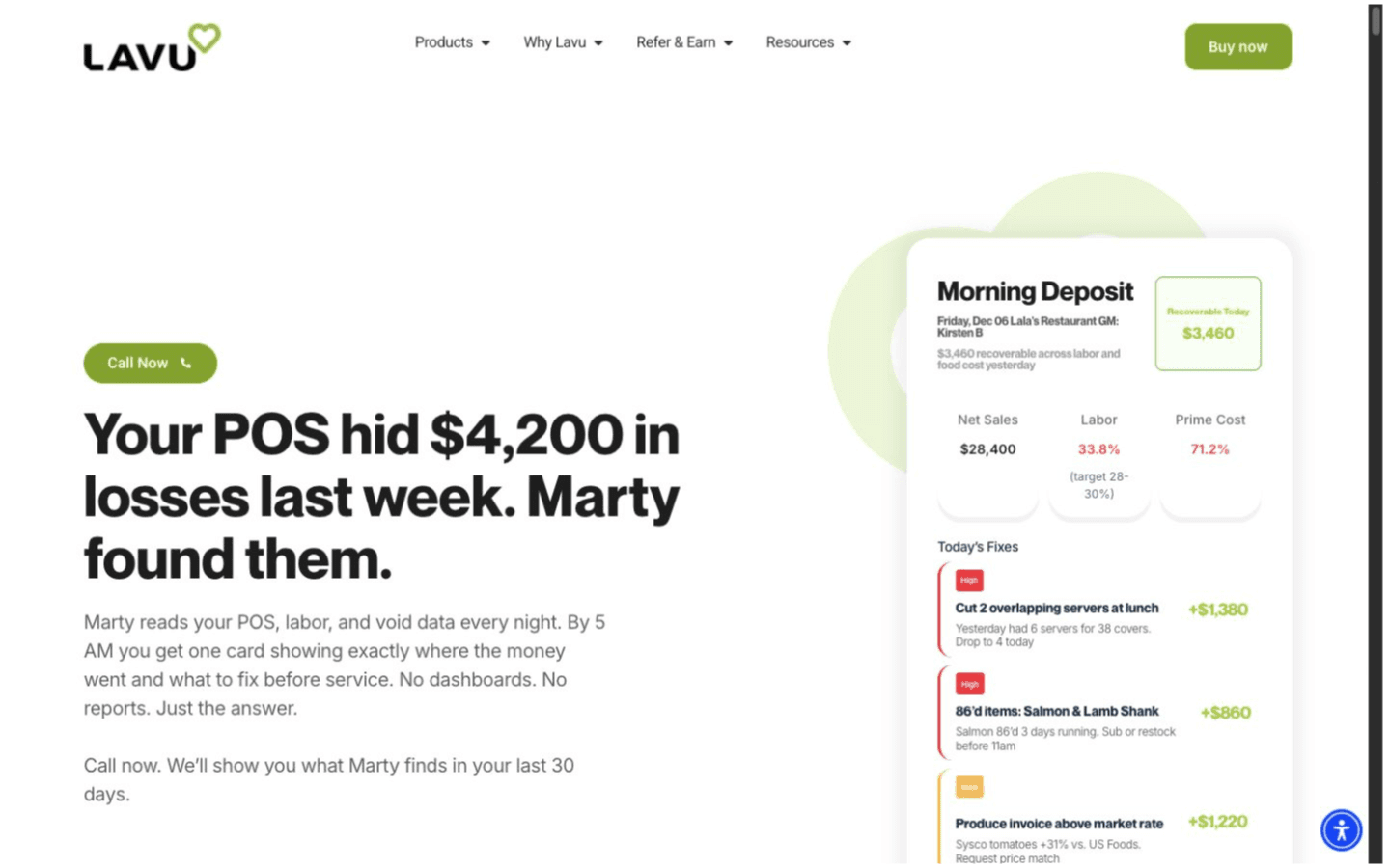 Lavu POS website screenshot