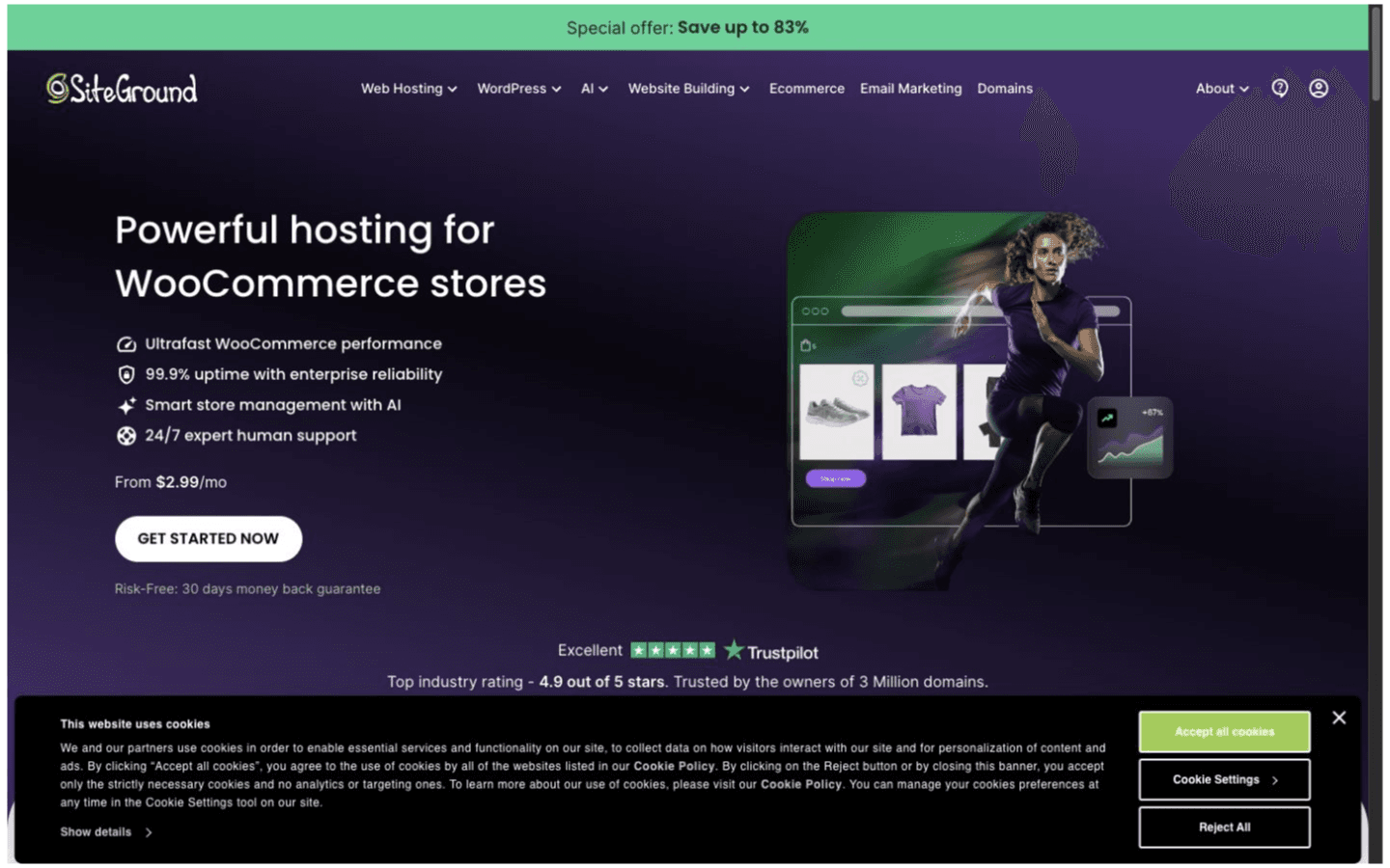SiteGround website screenshot