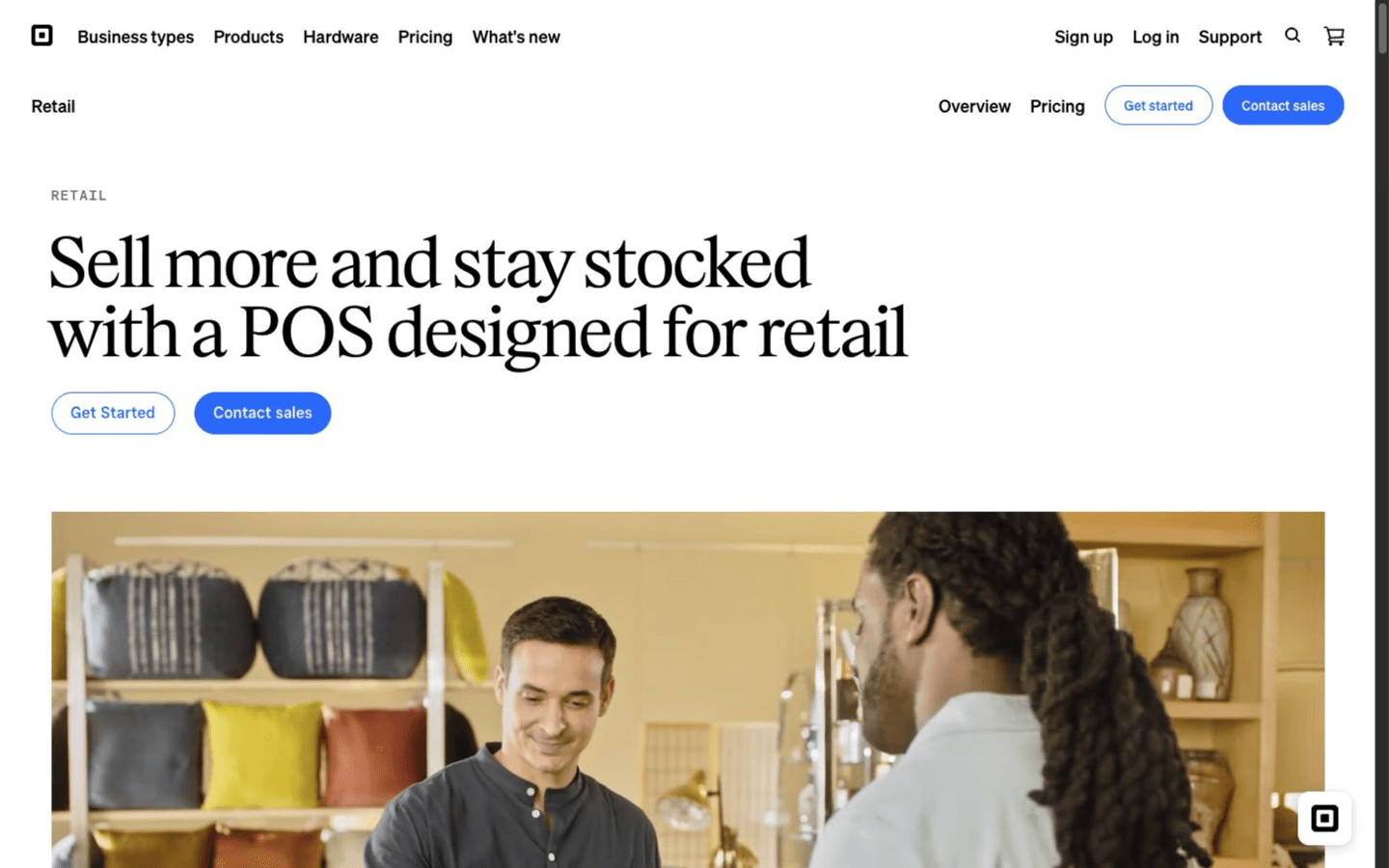 Square Point of Sale website screenshot