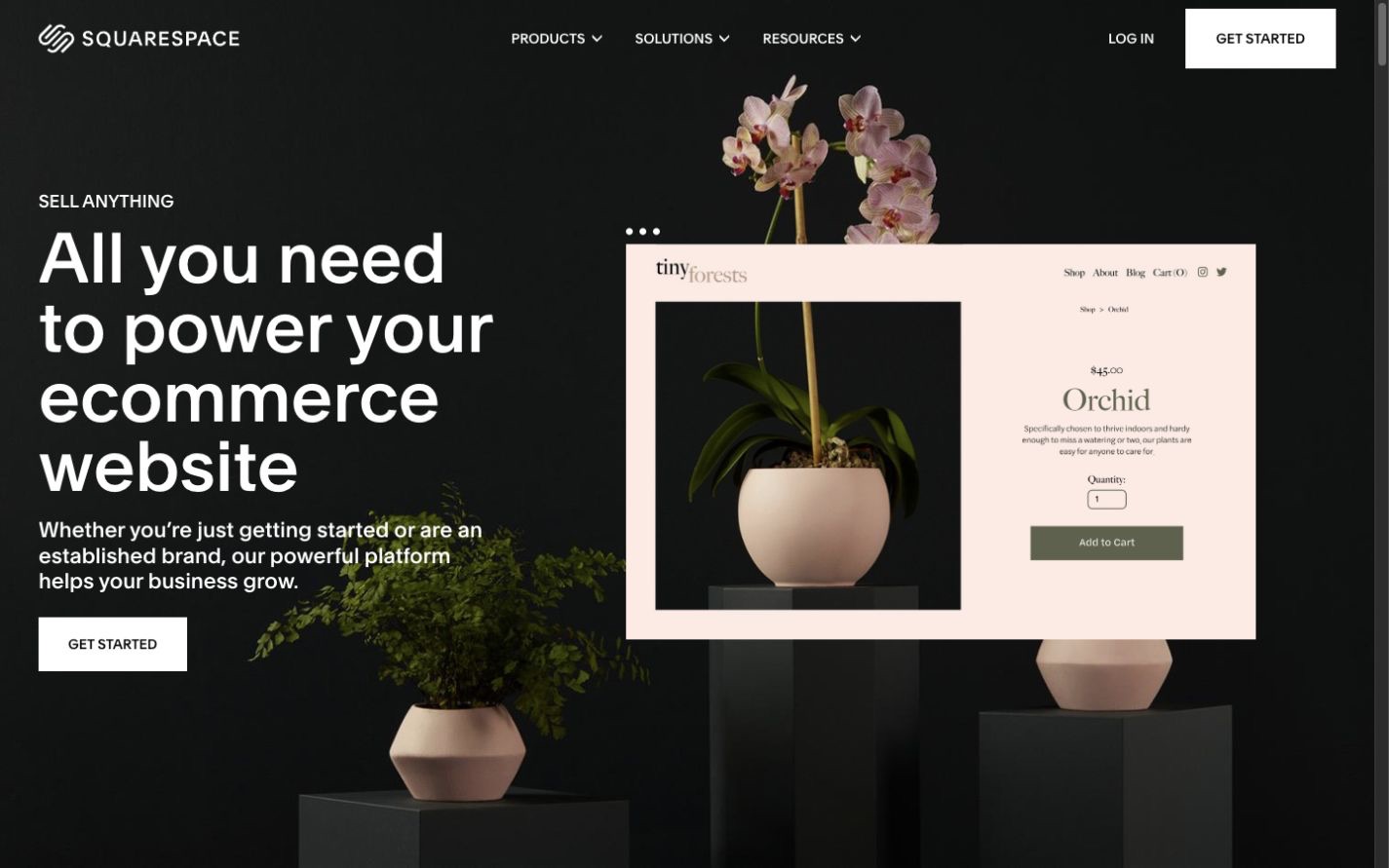 Squarespace Commerce website screenshot